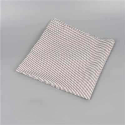 Tissu en lin mini vichy café clair